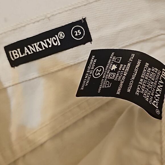 BLANK NYC WHITE DENIM JEANS SIZE 25 - Picture 4 of 9